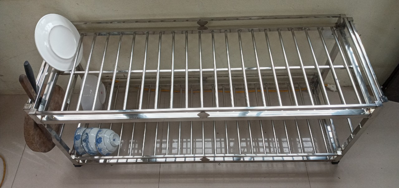 Kệ để đồ nhà bếp inox 2 tầng kt c45 ,d104 ,sâu 40