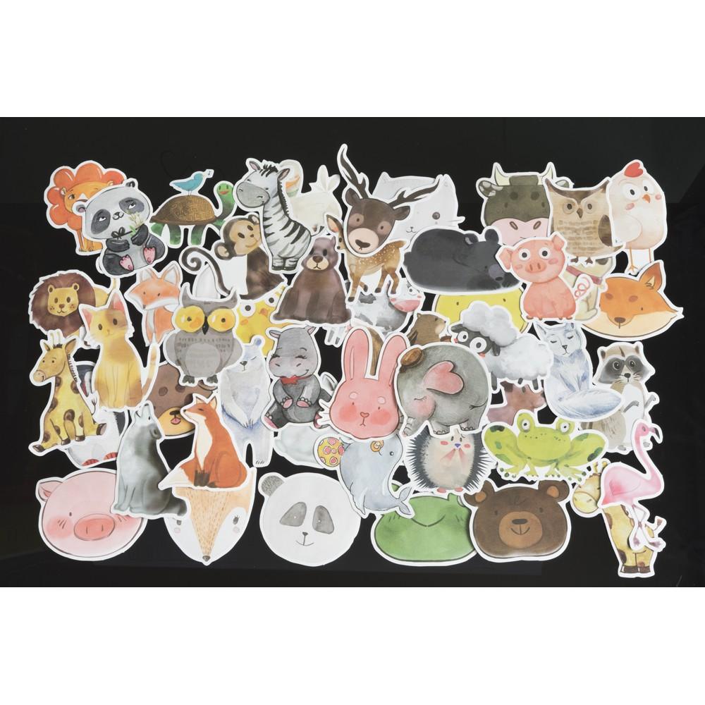 Bộ miếng dán sticker, stickers cao cấp chủ đề Động vật, animal trang trí Vali Laptop Mũ Bảo Hiểm Xe Máy Xe Đạp Đàn