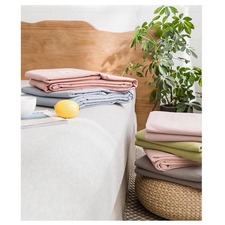 Ga giường Cotton Tici Trắng tinh cao cấp - Bo chun drap đủ kích thước