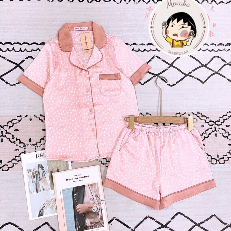 Bộ ngủ Choco Pijama lụa tơ mềm - Set quần đùi
