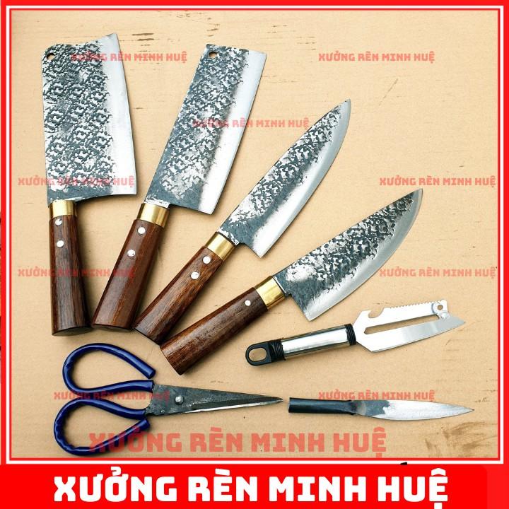 Bộ dao nhà bếp đa năng nhíp nga cao cấp , làng nghề rèn phúc sen