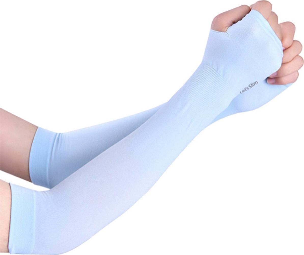 Găng tay xỏ ngón chống nắng - Xanh Lơ