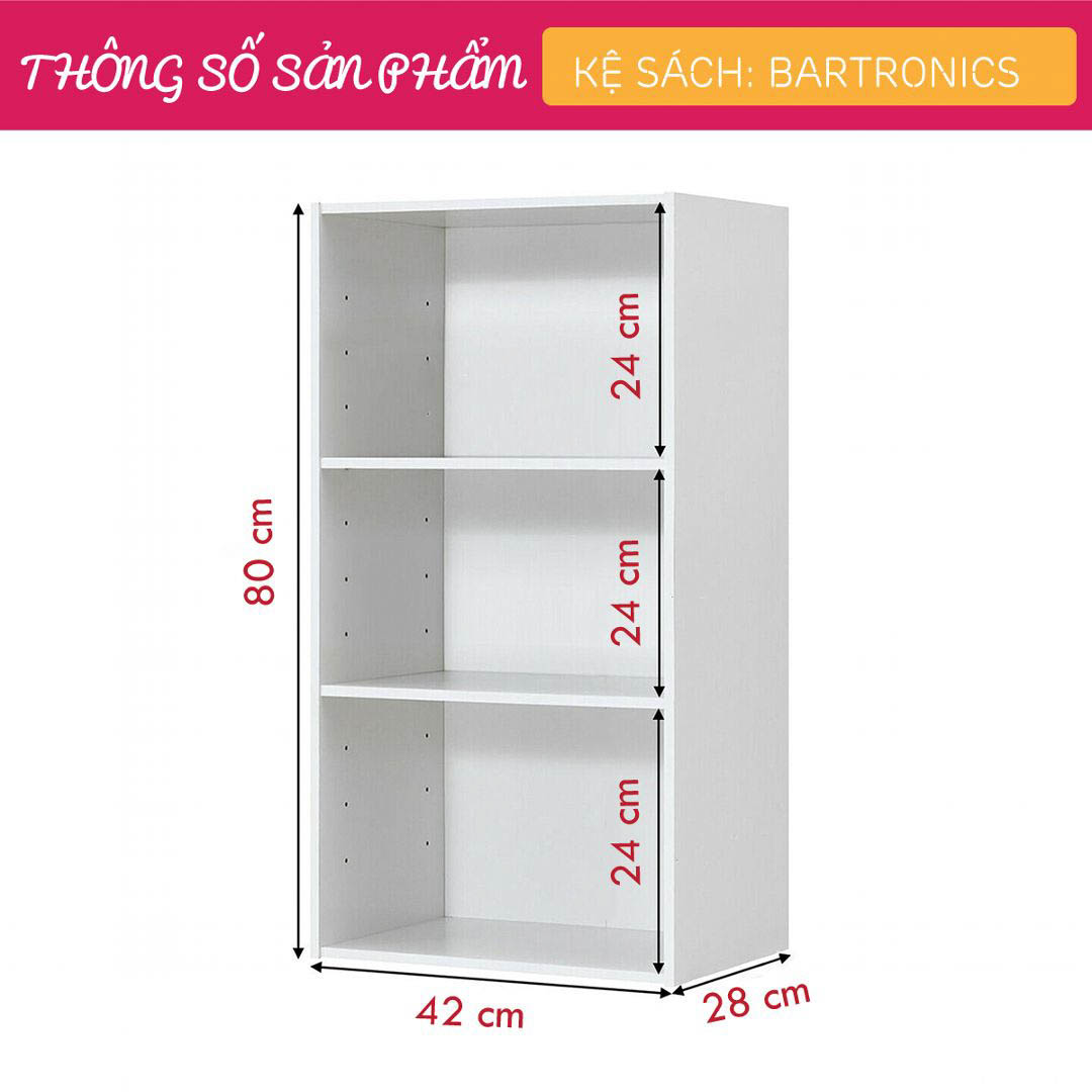 Kệ sách dùng đẹp sang trọng tiện nghi SMLIFE Bartronics