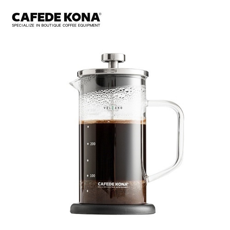 Bình pha French Press thuỷ tinh Cafede Kona