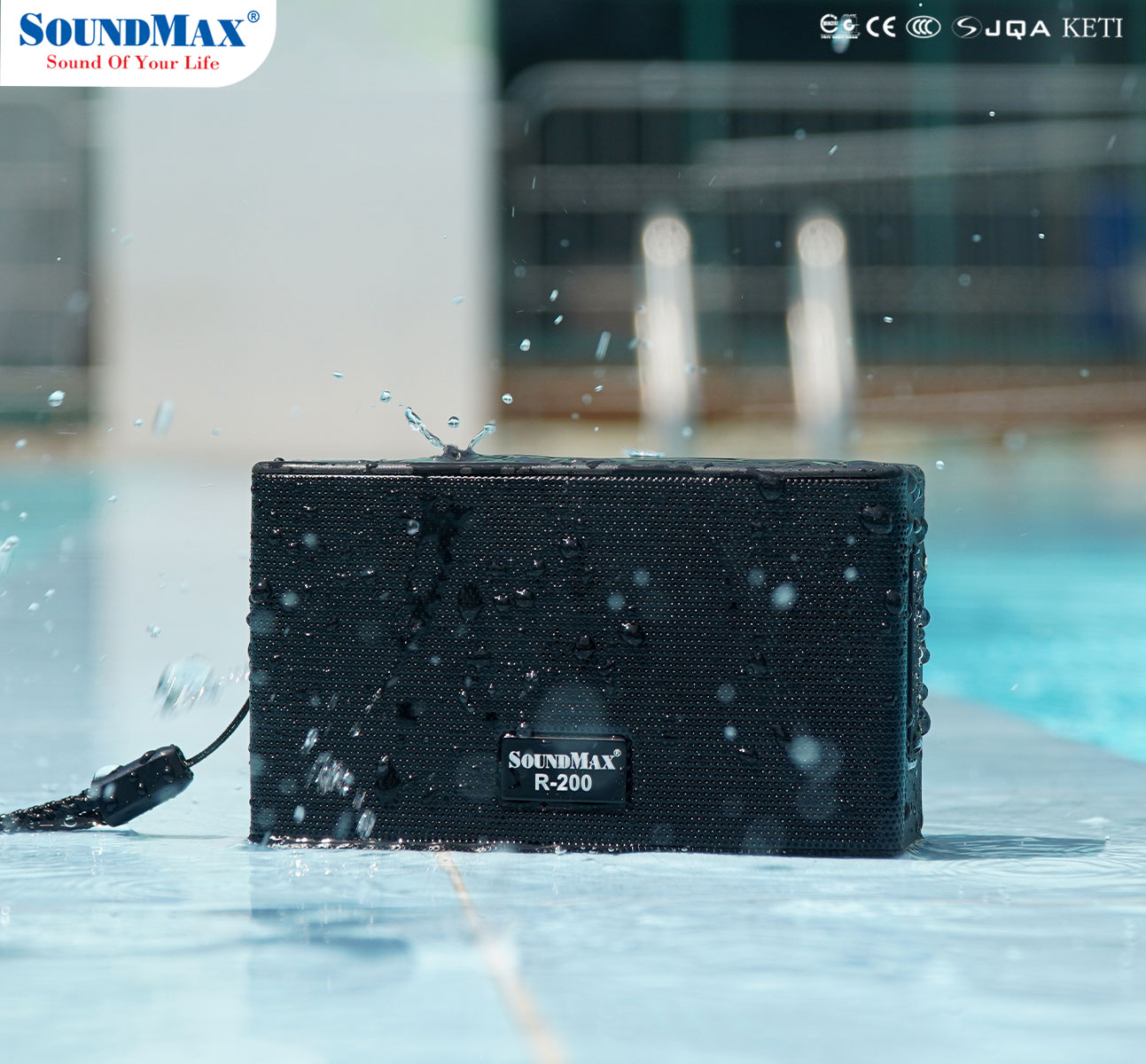 Loa di động chống nước SoundMax R-200/1.0 | Loa Bluetooth SoundMax R200 - Hàng chính hãng