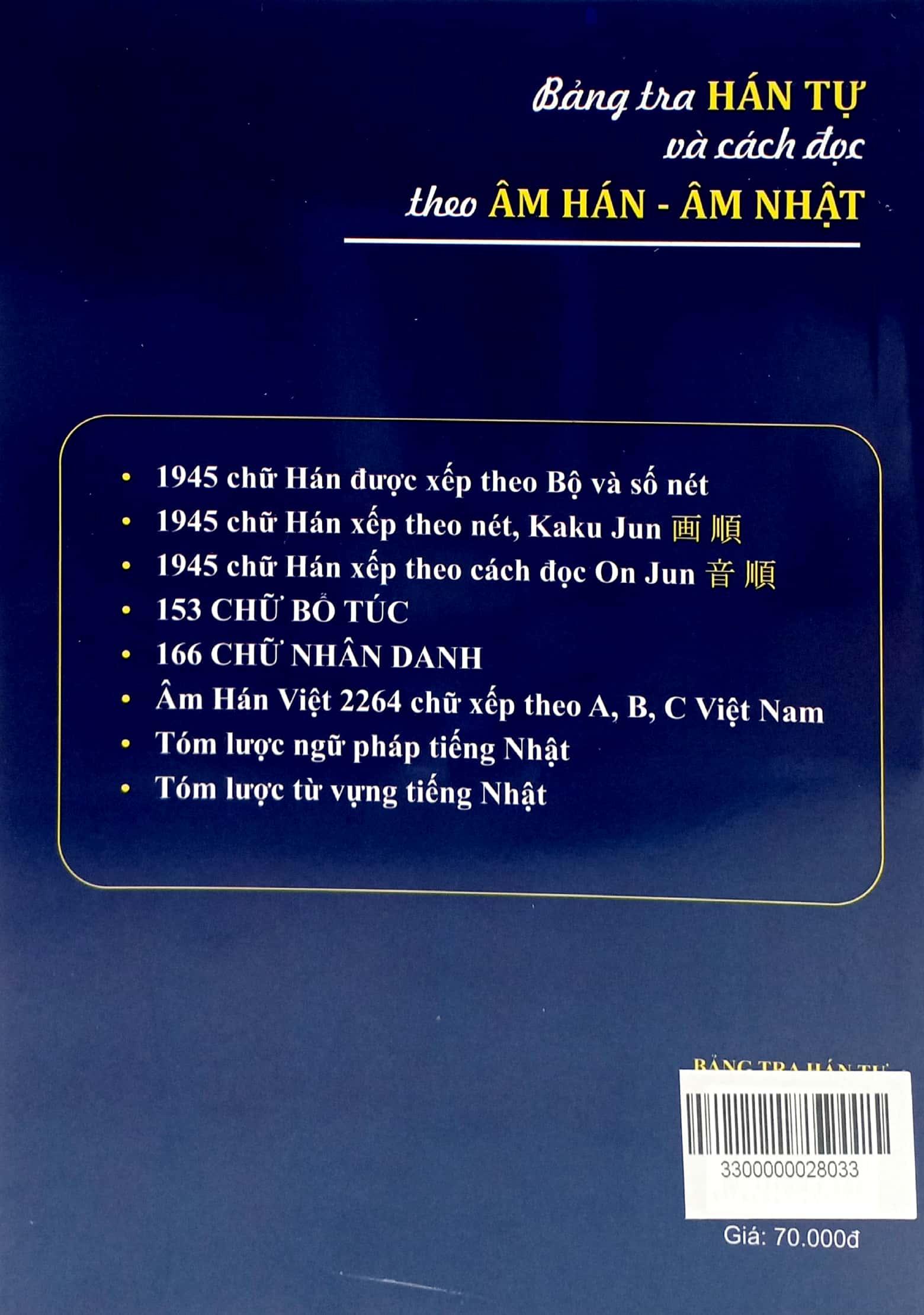 Bảng Tra Hán Tự Và Cách Đọc Theo Âm Hán-Âm Nhật