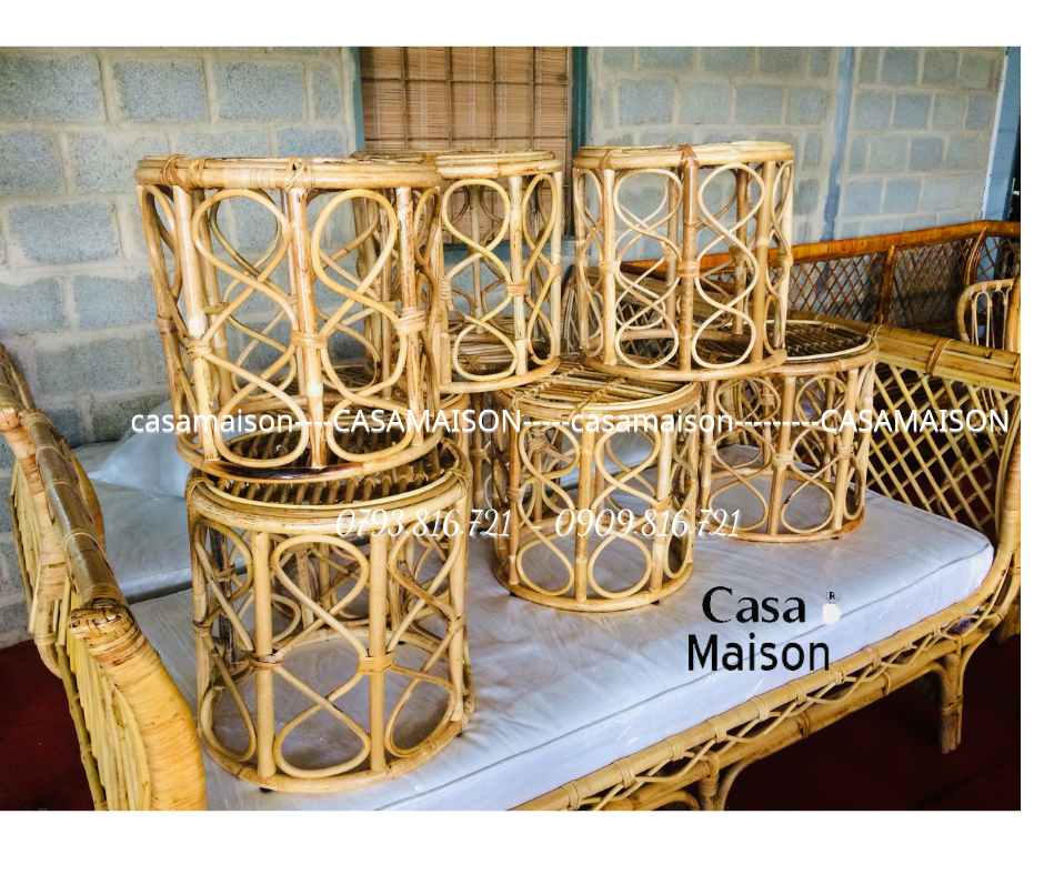 Ghế đôn, ghế mây - bàn mây tren đan - ghế đôn số 8
