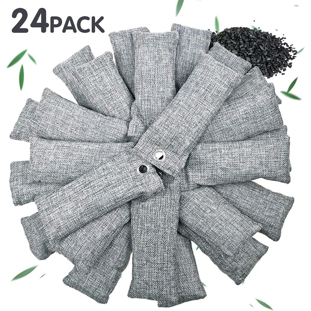 24 gói túi than tre trọng lượng 50g loại bỏ mùi hôi, TVOC, nấm mốc,Kích thước nhỏ gọn, ứng ụng rộng rãi