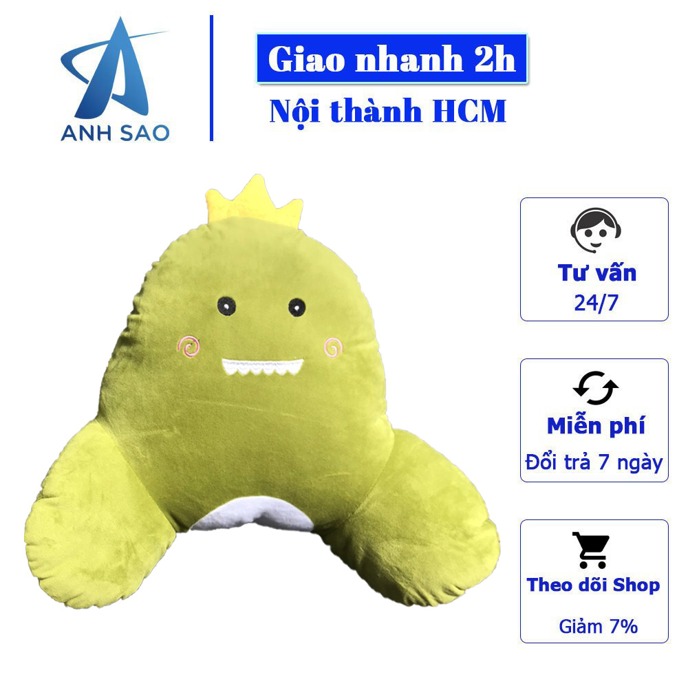 Gối tựa lưng nhồi bông hoạt hình A kích thước 40x45cm dùng trong văn phòng, deocr nhà cửa