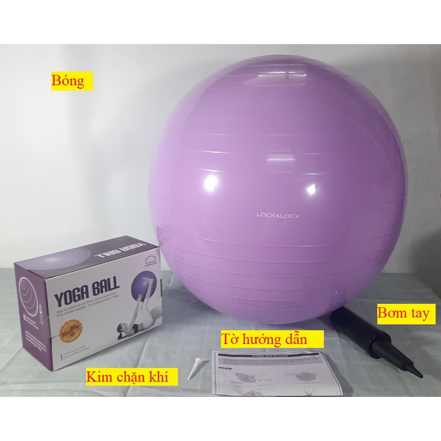 Bóng tập thể dục Gym Ball Lock&amp;lock HLW804PUP 55cm - Màu Tím