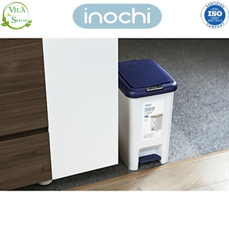 Thùng Đựng Rác, Thùng Rác Nhựa Đạp Chân Có Lõi 20 Lít Nắp Đậy Chữ Nhật Inochi Tiêu Chuẩn Xuất Nhật - Châu Âu - EU