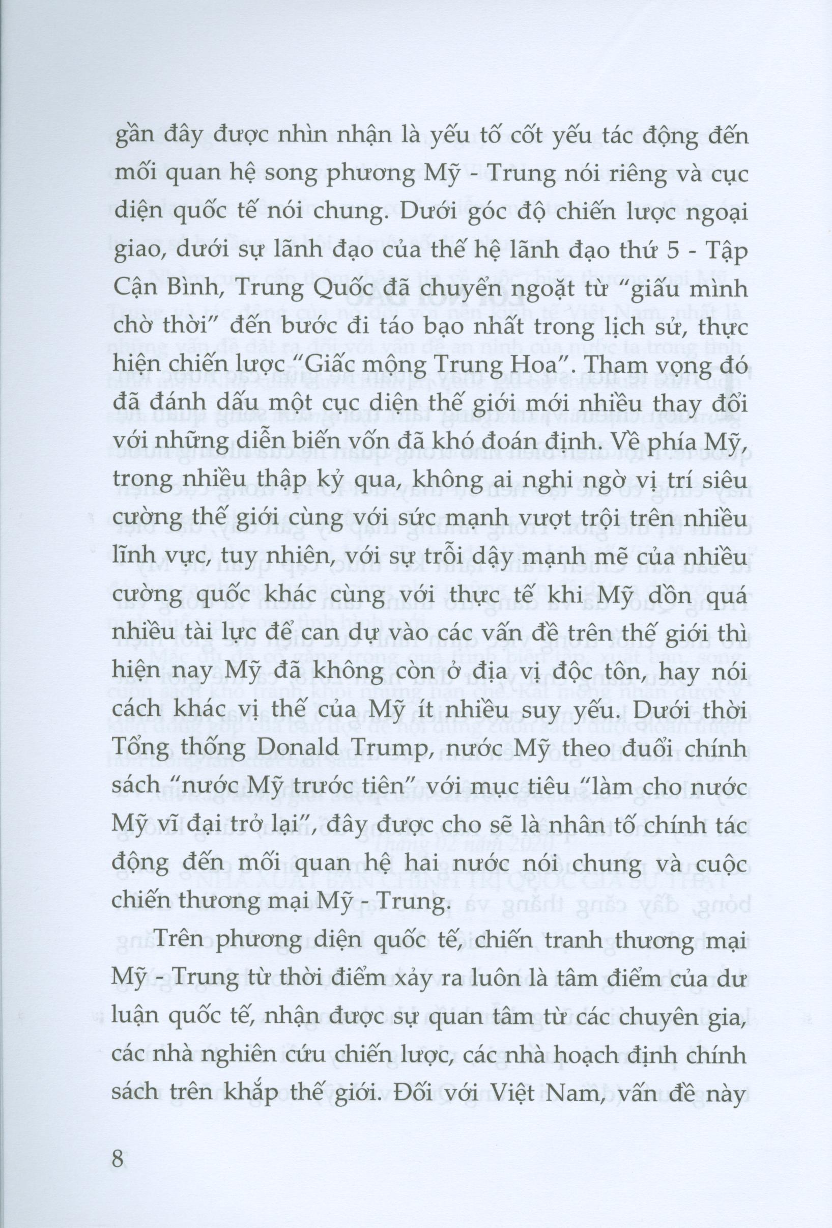 Chiến Tranh Thương Mại Mỹ – Trung Và An Ninh Quốc Gia Trong Tình Hình Mới