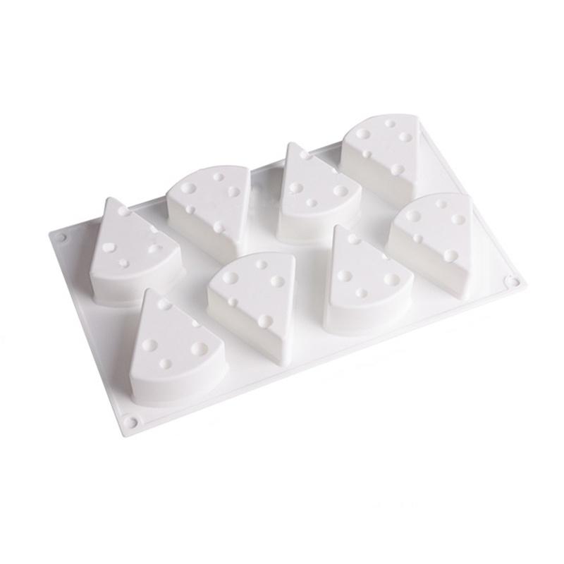 Khuôn Silicon Làm Bánh Sô Cô La Phô Mai 8 Ô Tự Làm Bánh Mousse Kem Sandwich Ice Cream Khuôn Bánh Trang Trí Công Cụ