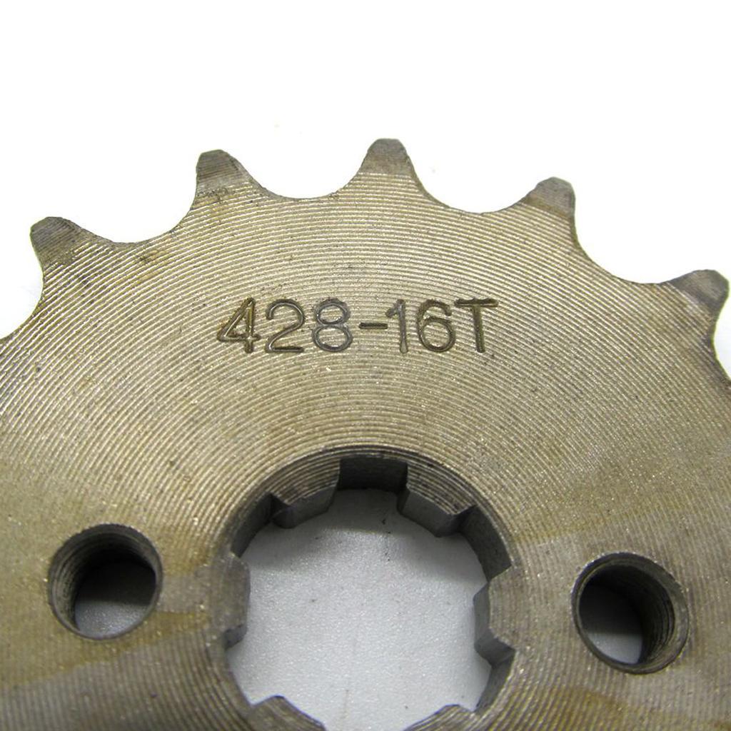 2x 16T  17mm 428 Chain Front