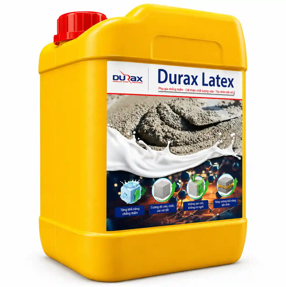 DURAX Latex - Phụ Gia Tăng Cường Chống Thấm, Kết Nối Xi Măng &amp; Vữa