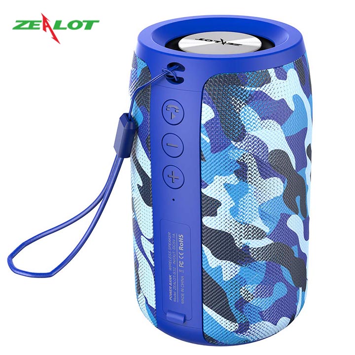 Loa bluetooth Zealot hàng chính hãng với phiên bản bluetooth, 5.0 màng loa kép cho âm thanh 3D sống động cực hay, kết nối ổn định