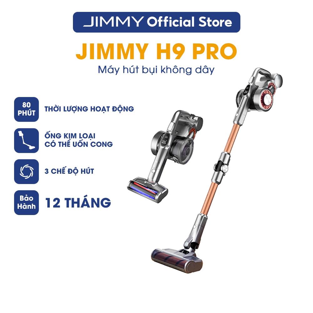 Máy Hút Bụi Không Dây Jimmy H9 Pro Sạc Di Động Màn Hình Led Hiển Thị Đầu Hút Ổng Uốn Linh Hoạt Hút Mạnh -Hàng Chính Hãng