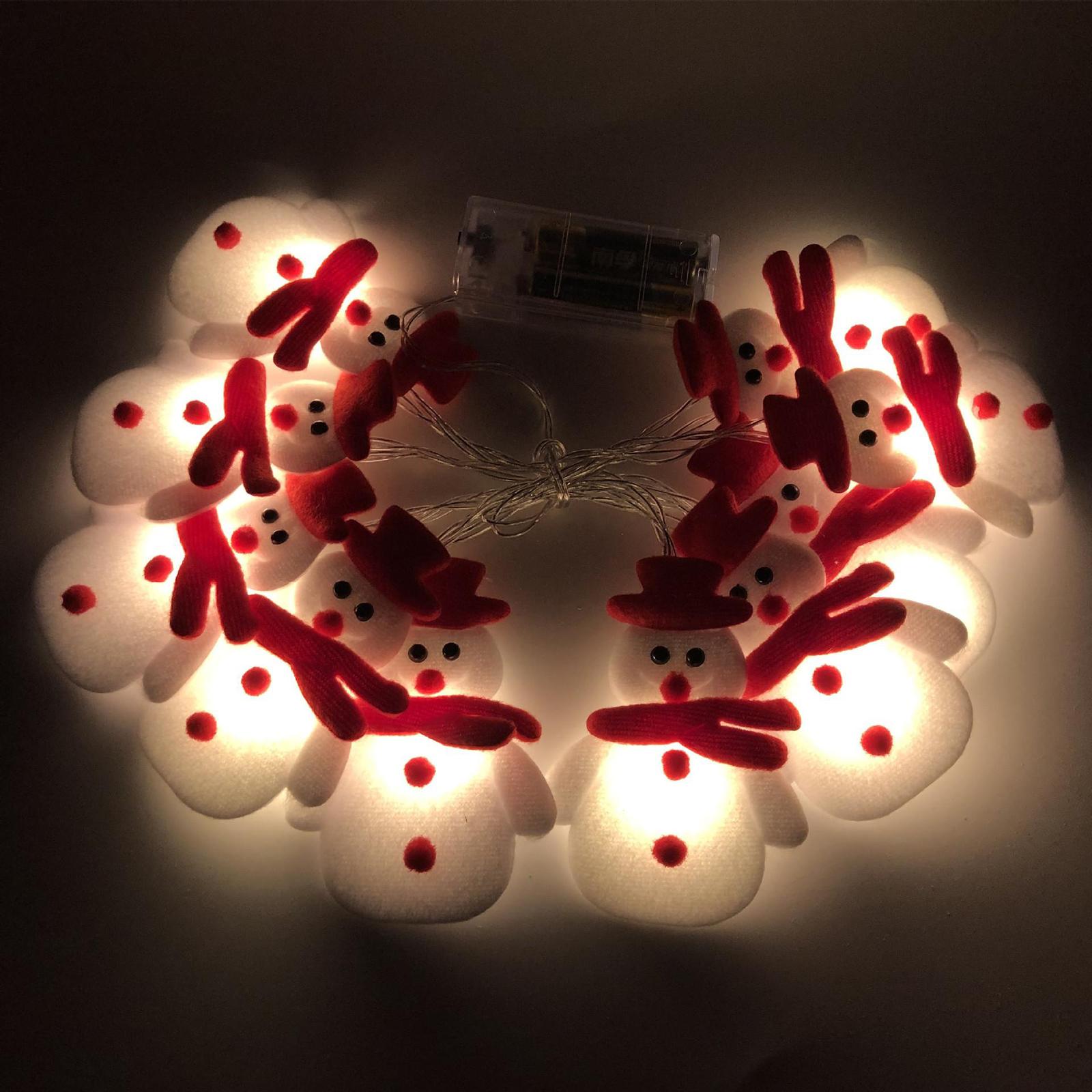Christmas LED Snowman Lights Indoor Outdoor String Fairy Xmas