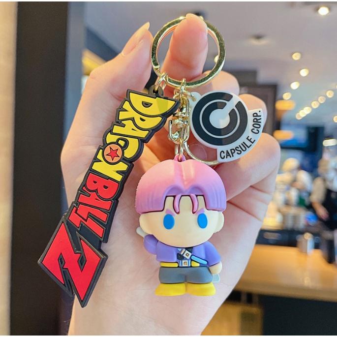 Móc khóa Dragon ball chibi lùn cute Goku Trunks Vegeta Piccolo PVC loại tốt