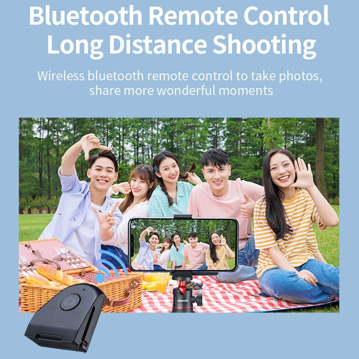 ULANZI CAPGRIP - HÀNG CHÍNH HÃNG - Báng tay cầm tích hợp điều khiển Bluetooth dành cho điện thoại