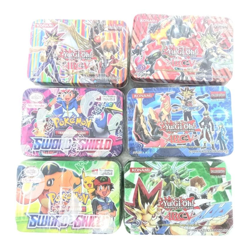 Bộ Bài YUGI OH Pkemon Hộp Sắt - Loại Đẹp 42 Thẻ Bài Bao Gồm THẻ Vip