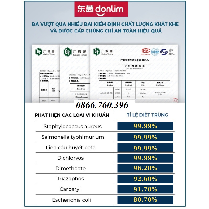 Máy khử khuẩn thực phẩm Donlim Plus, máy khử trùng rau củ quả thực phẩm tự động - công suất 18W