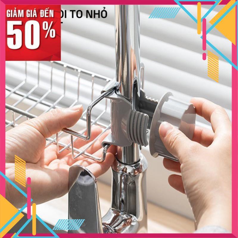 Giá để treo vòi nước gắn lavabo thông đa năng minh khay kệ inox đựng đồ phòng tắm nhà bếp trang trí đẹp