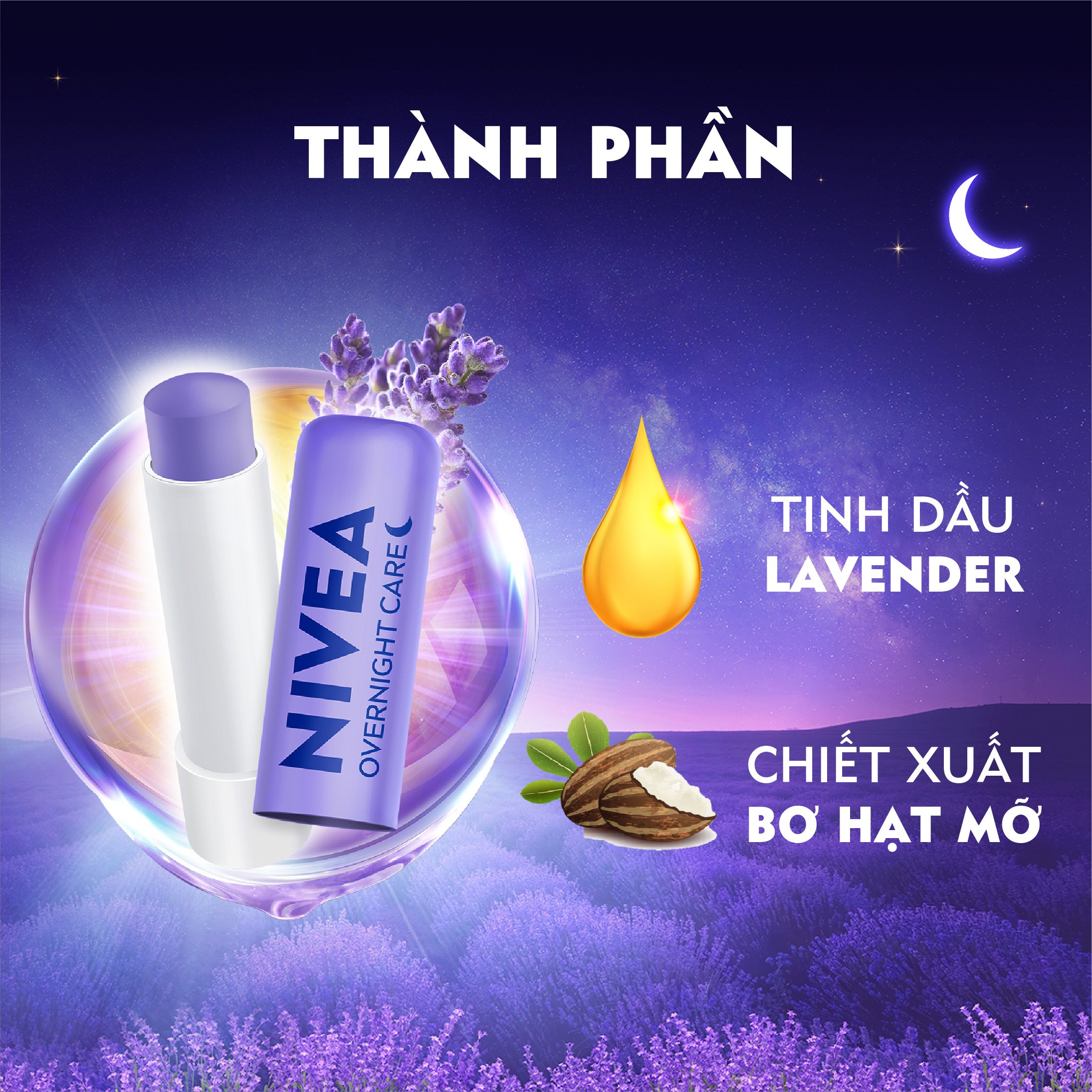 Son Dưỡng NIVEA Ban Đêm Hương Lavender - 88068