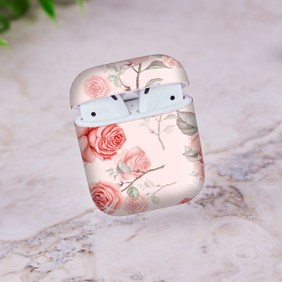 Miếng dán skin chống bẩn cho tai nghe AirPods in hình thiết kế - atk232 (bản không dây 1 và 2)