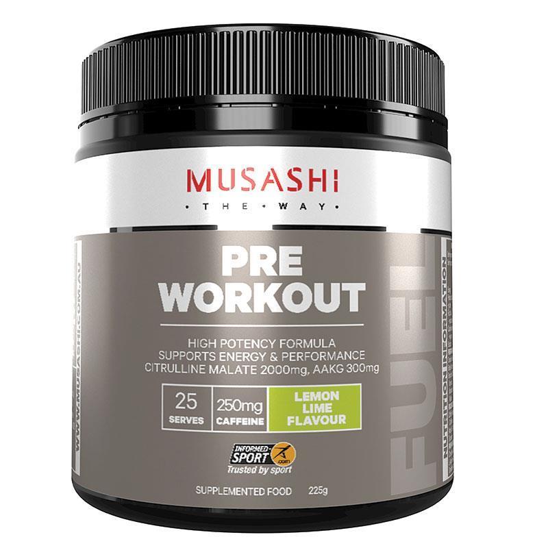 Musashi Pre Workout Lemon Lime 225g