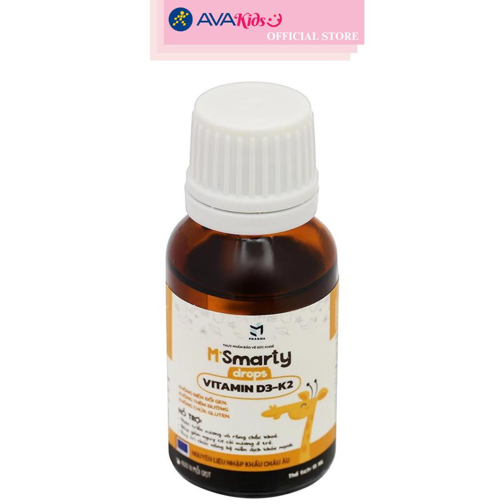 Siro M'Smarty Vitamin D3-K2 hỗ trợ hấp thu canxi 15 ml (từ 0 tháng)