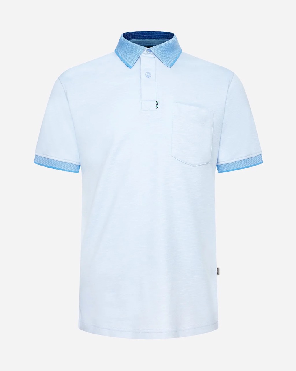 Áo Polo Nam Màu  Phối Viền Có Túi Phối Vải Pique Cotton