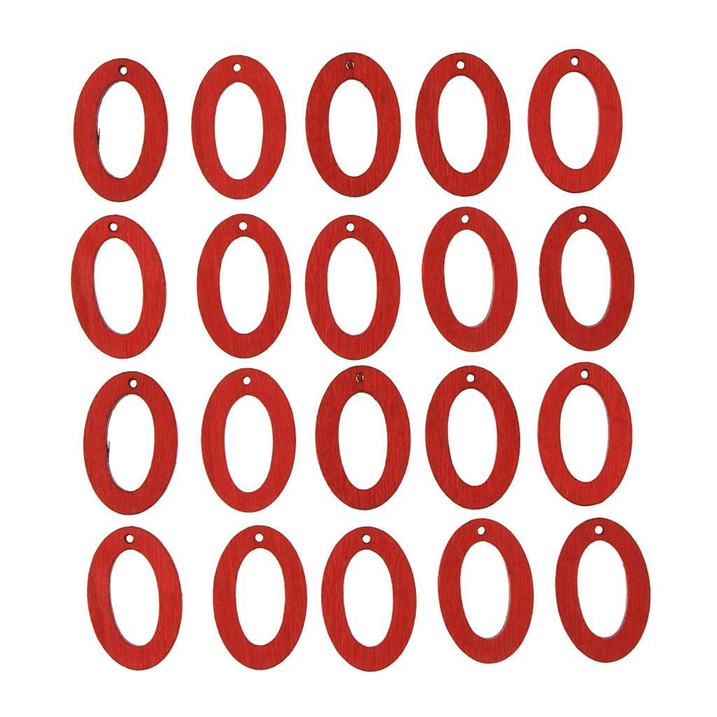 20 Pieces Oval Wooden Earrings Pendants DIY Jewelry Making Charms