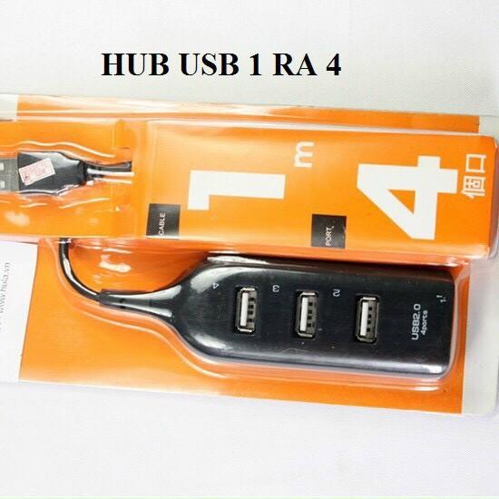 HUB USB 1 RA 4 MÀU TRẮNG ĐEN