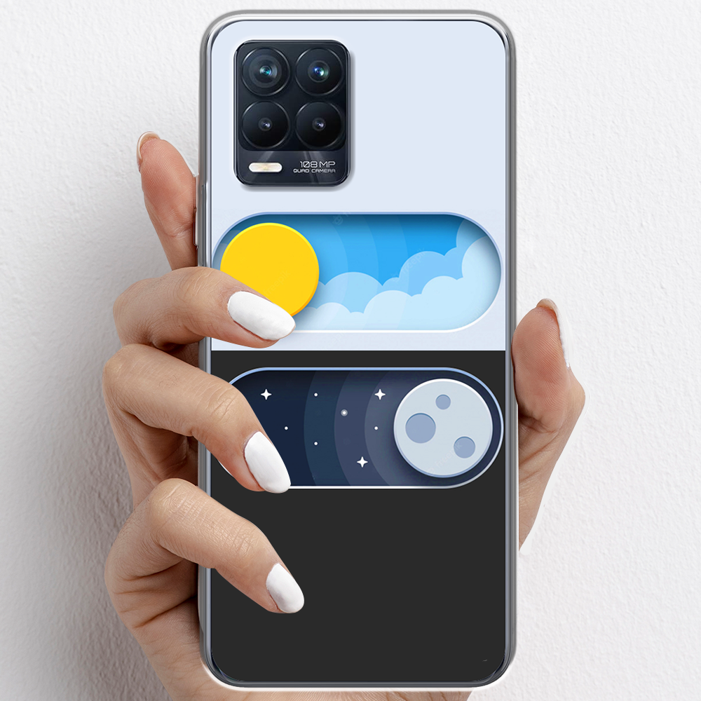 Ốp lưng cho Realme 8 Pro nhựa TPU mẫu Ngày đêm