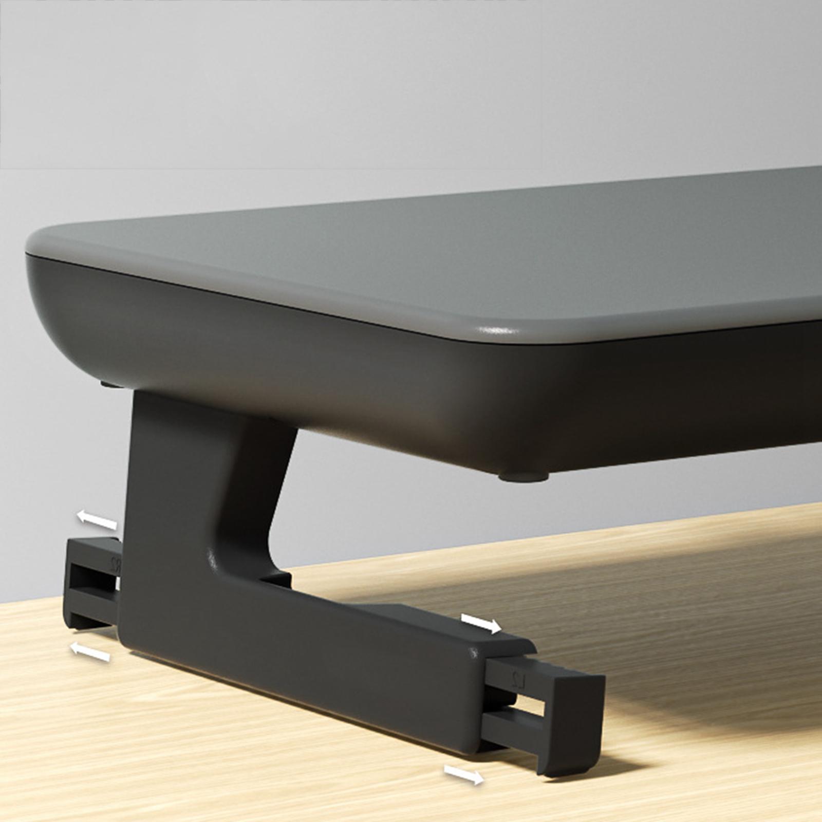 Monitor Stand Height Adjustable Computer Laptop Riser Shelf ,Black Desktop Organizer