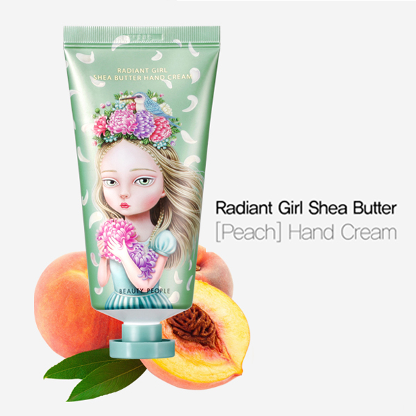 Kem dưỡng da tay bơ hạt mỡ hương đào BEAUTY PEOPLE Radiant Girl Shea Butter Hand Cream 80g