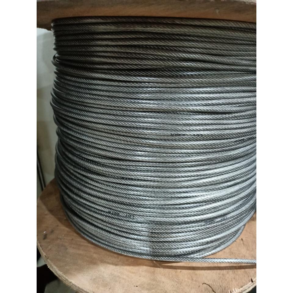 Com bo 10m cáp inox phi 8 bọc nhựa dùng làm dây phơi, trang trí cầu thang.
