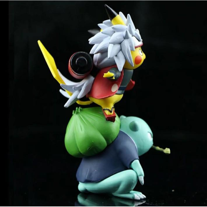 Mô hình Figure Naruto Cóc Jiraiya Pikachu 14cm