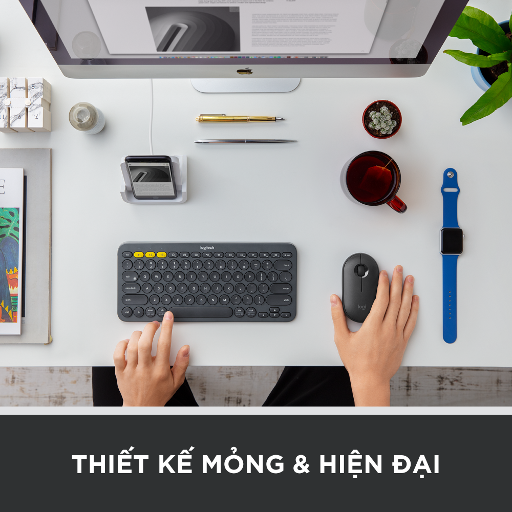 Chuột Bluetooth Silent Logitech Pebble M350 - Hàng chính hãng