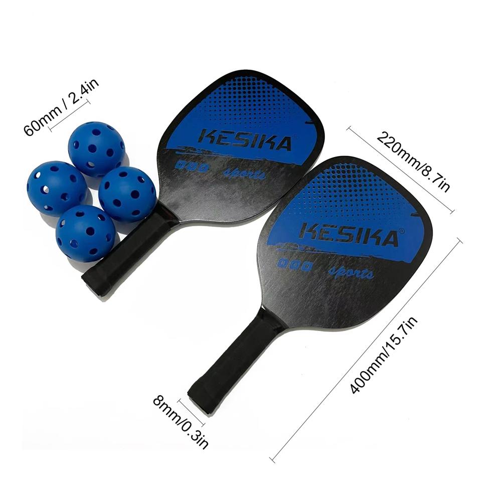 Pickleball Paddle Set Pickleball Rackets Ball Set 2 Rackets & 4 Pickleball Balls with Carrying Bag for Men Women