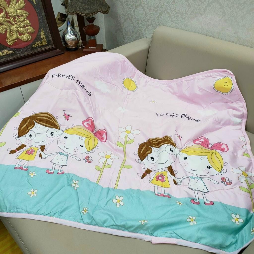 Chăn cotton đũi 1m1 x 1m4 mỏng, mát đắp hè thu