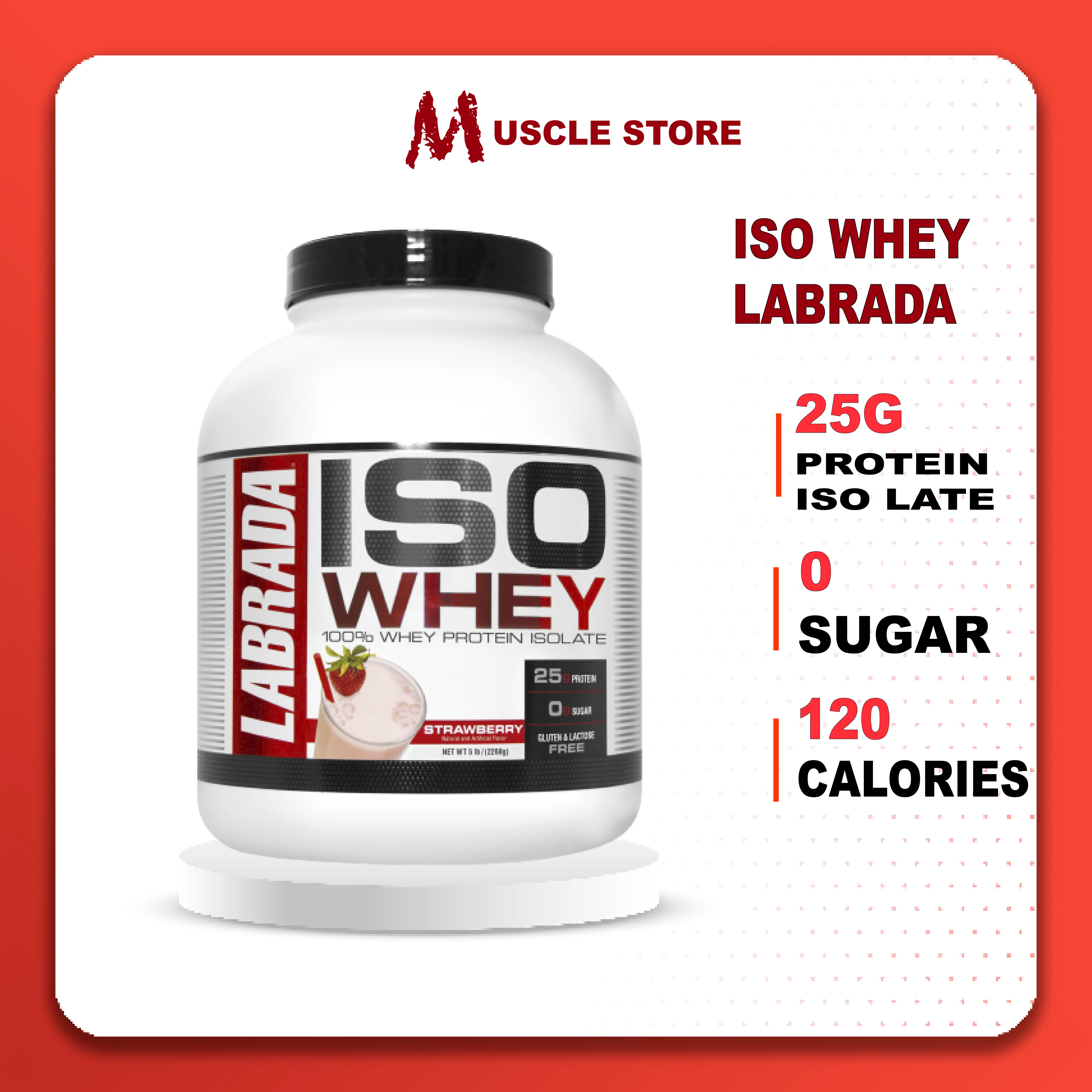 Labrada Iso Whey, Bổ sung 25g Whey Protein Isolate 100%, Hấp Thu Nhanh, Không Lactose