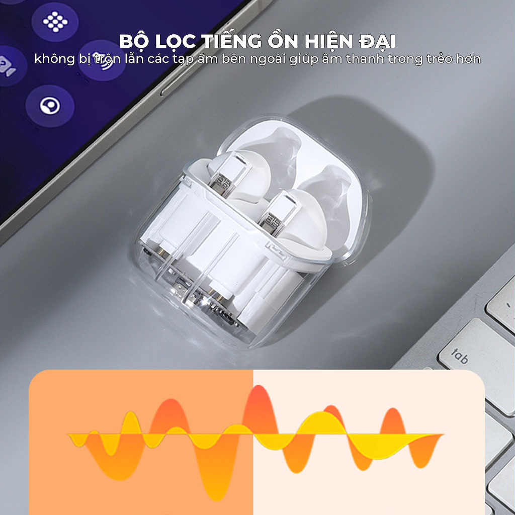 Tai Nghe Bluetooth HXSJ Air-S11 Bluetooth 5.3 Không Dây Cảm Ứng Vân Tay, Âm Bass Trầm Ấm Sống Động, Chống Ồn Khoảng Cách Kết Nối Lên Đến 10m - Hàng Chính Hãng