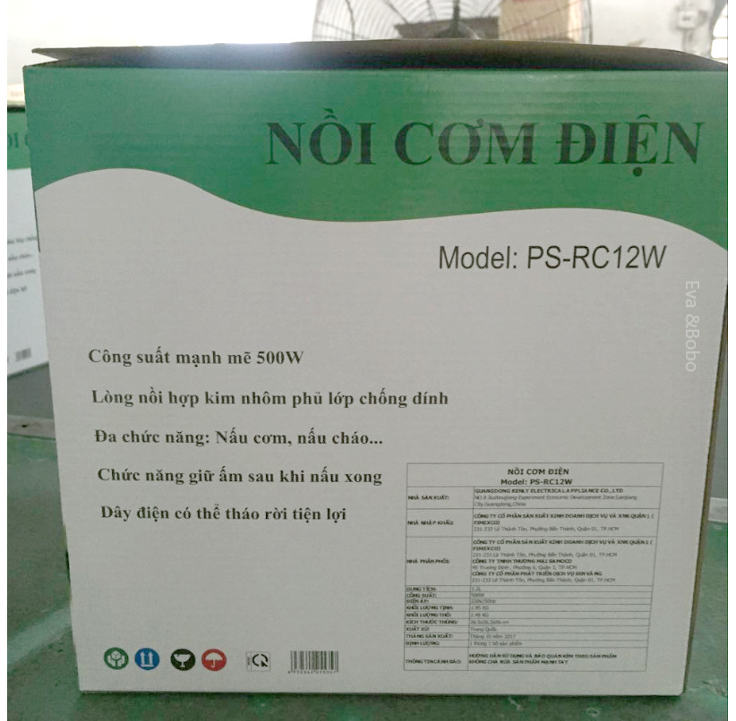 Nồi cơm điện nắp gài 1.2L Pansy - Màu Trắng (hàng nhập khẩu)