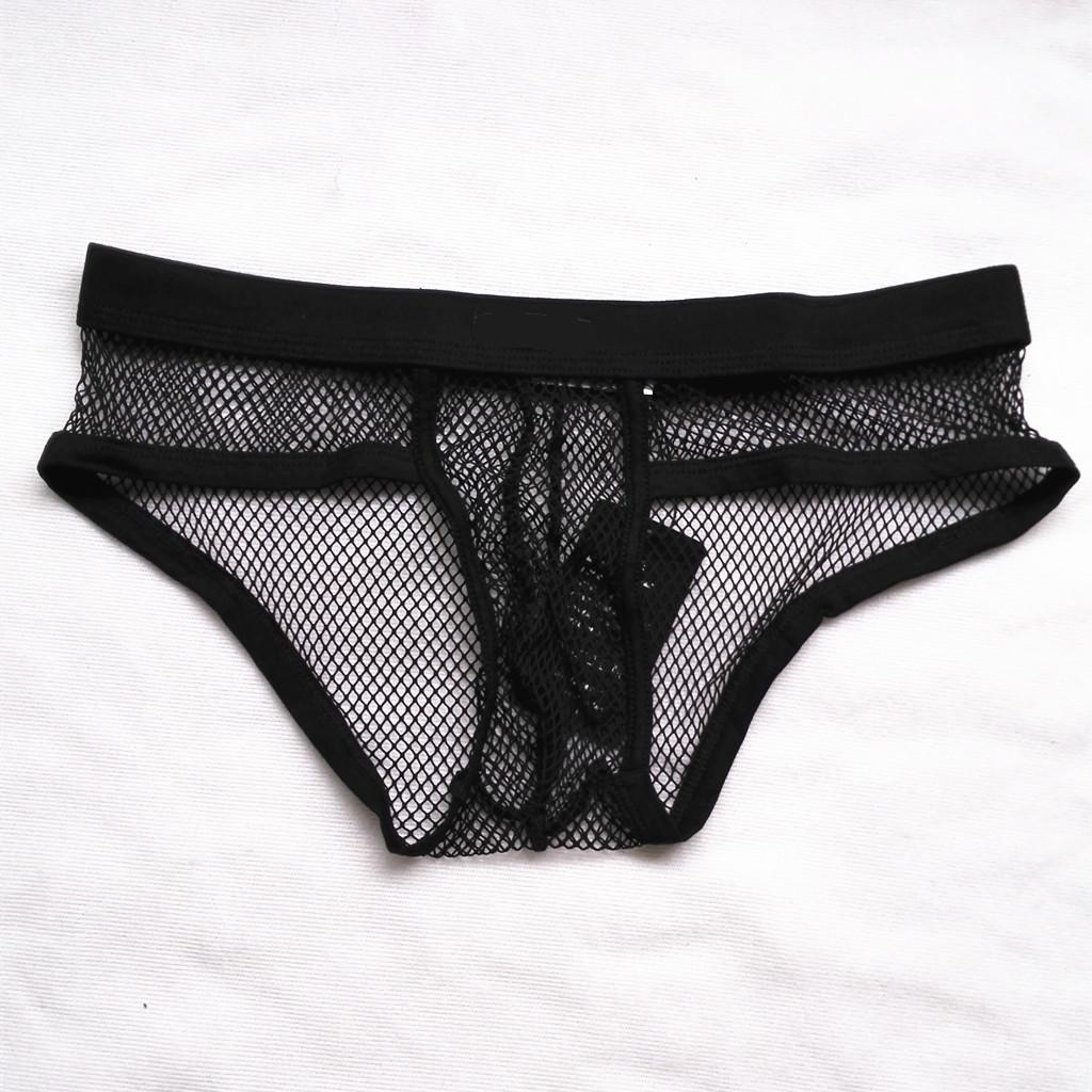 Men's Sexy Bikini Underwear Brief Mesh Transparent Clubwear