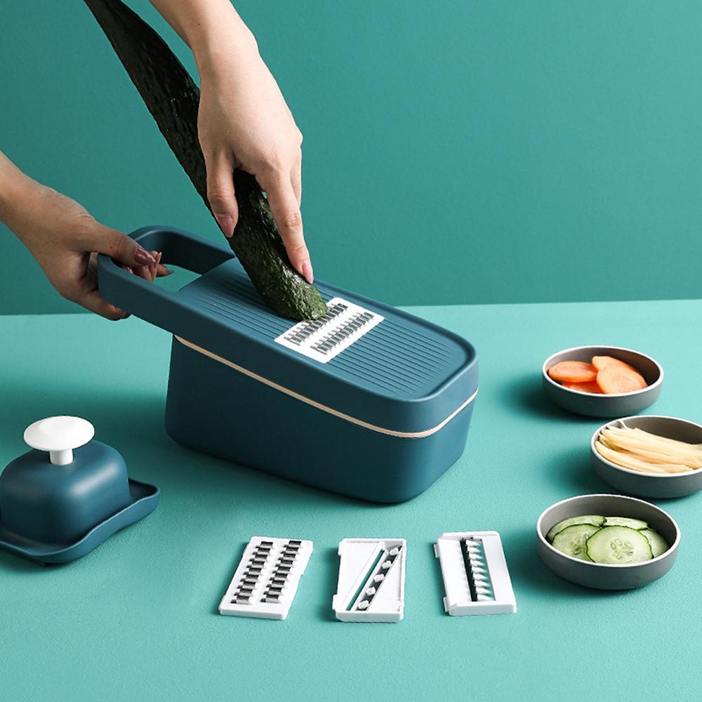Máy cắt rau củ đa chức năng 3 trong 1 có rãnh thoát nước & lưu trữ, có nắp bảo vệ