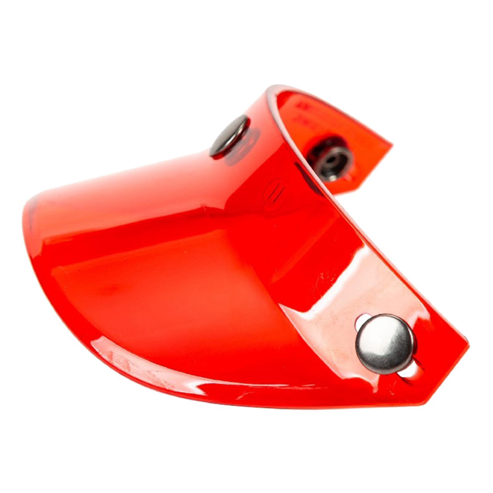 2X Motorcycle Peak for 3 Resistant for 3/4 Helmets Red