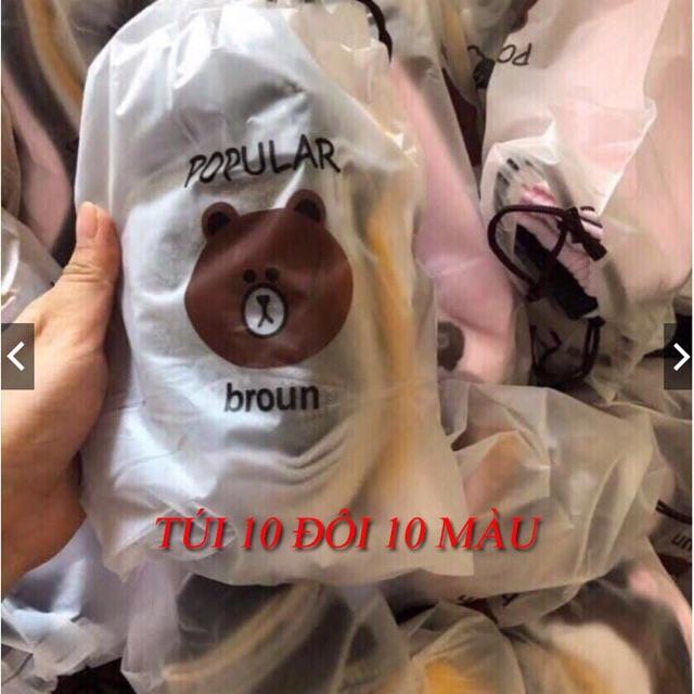 COMBO 10 ĐÔI TẤT GẤU CỔ NGẮN SIÊU CUTE