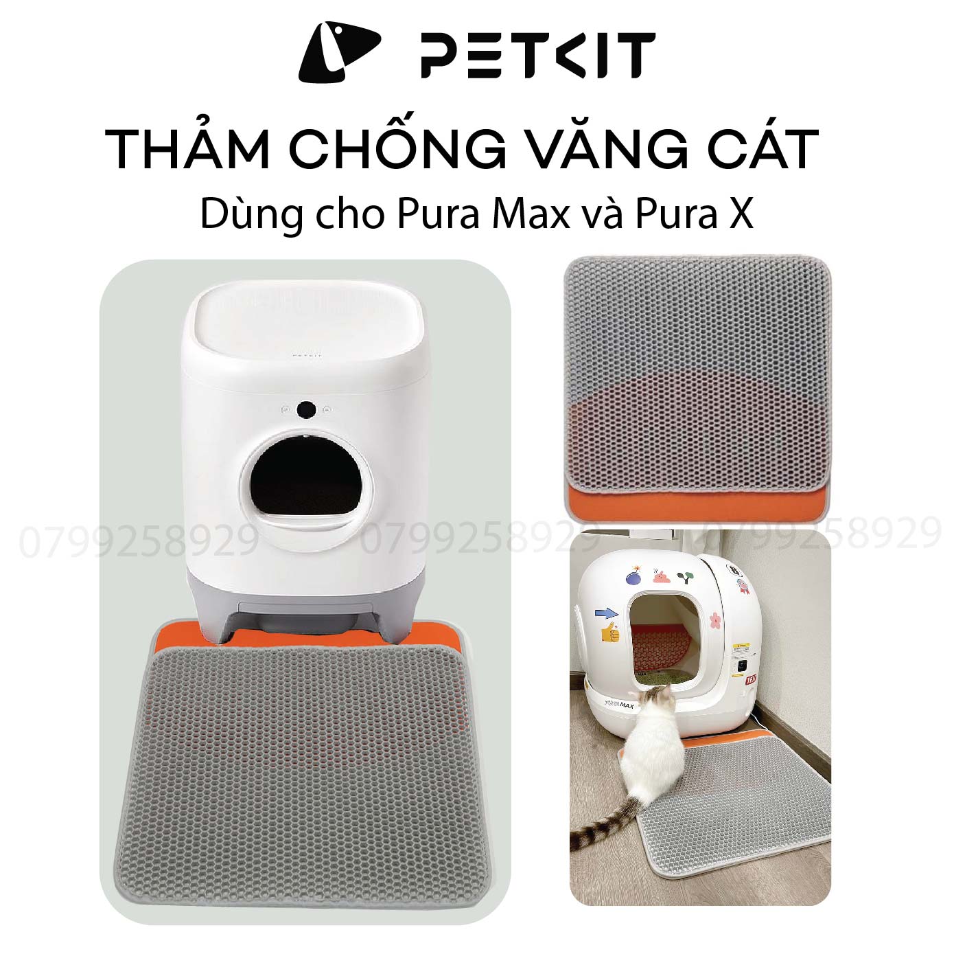 Thảm Chống Văng Cát Dùng Cho Máy Vệ Sinh Tự Động Petkit Pura Max Pura X